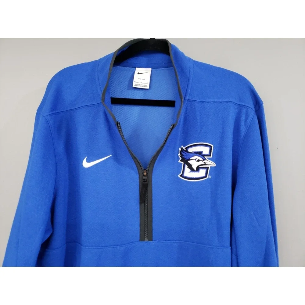 NWOT MENS XL CREIGHTON BLUEJAYS NCAA mens quarter zip pullover Shirt basketball